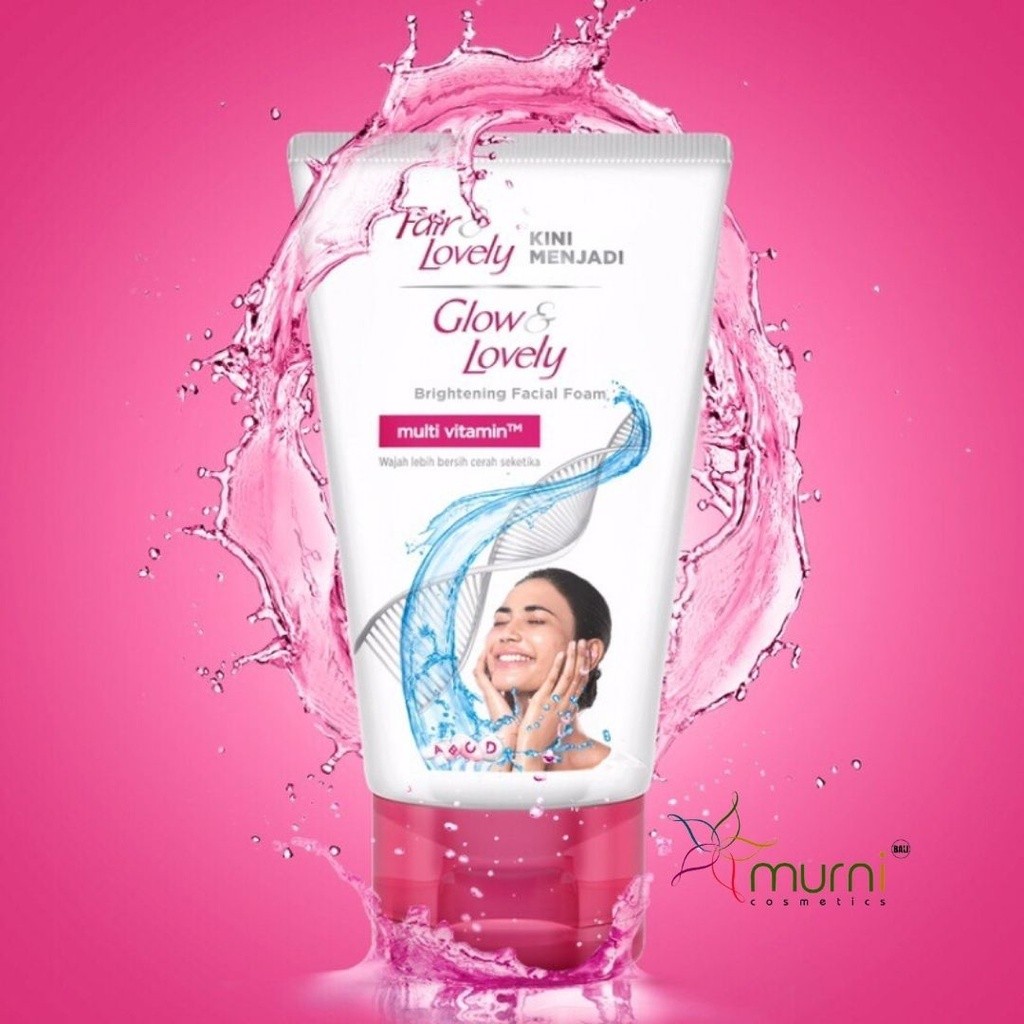 [ MURNI ] FAIR & LOVELY |  GLOW & LOVELY BRIGHTENING FACIAL FOAM MULTI VITAMIN tm  [[ PINK ]]
