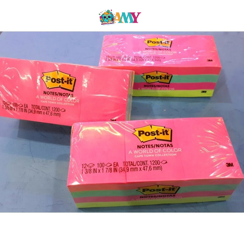 

3M POST IT 653 AN NEON COLOUR 1 PAK Amy Stasionary