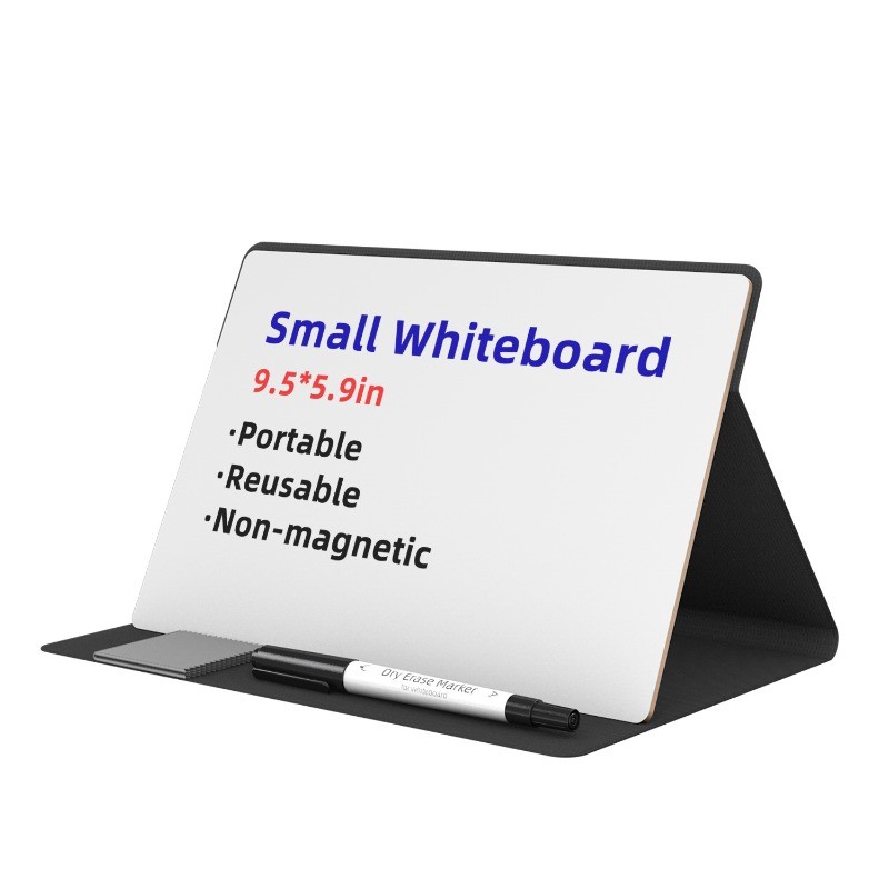

Leather Case Desktop Small Whiteboard Bracket Type Office Dry Wipe Whiteboard Children's Home Note Message Writing Board