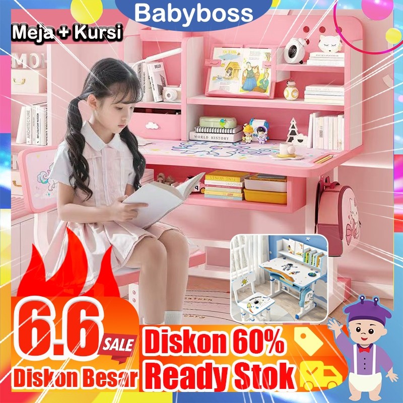 Meja Kursi Belajar Anak Meja Belajar Dan Kursi Meja Sekolah Set Meja Siswa Kursi Meja Les Serbaguna