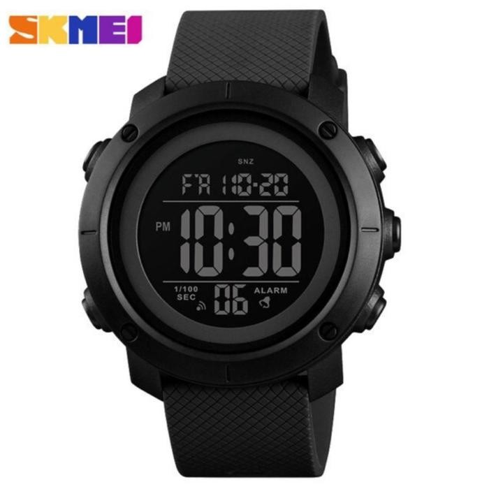 Jam Tangan Pria Digital LED 1426 Tahan Air 30 Meter Original Watch - Hitam Hitam