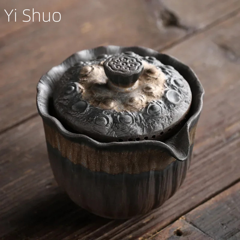 Teapot Yixing Old Rock Mud Gilded Iron Glaze Kung Fu Tea Sopera De Ceramica China Tea Tea Kettle Cer