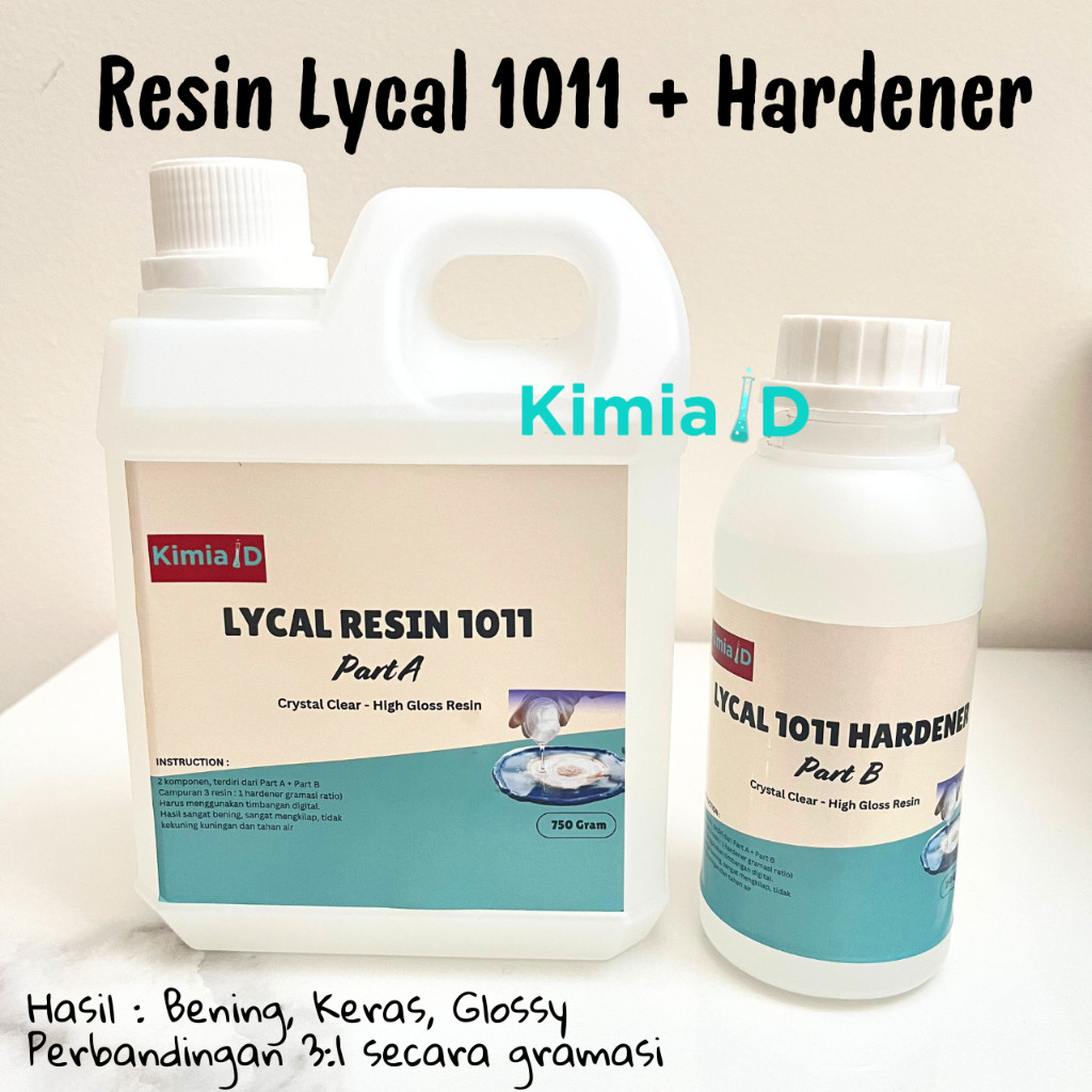 Resin Bening Lycal Keras 1011 1 Kg - Resin Lical - Epoxy Resin - Resin Bening - Resin Lycal Sticker