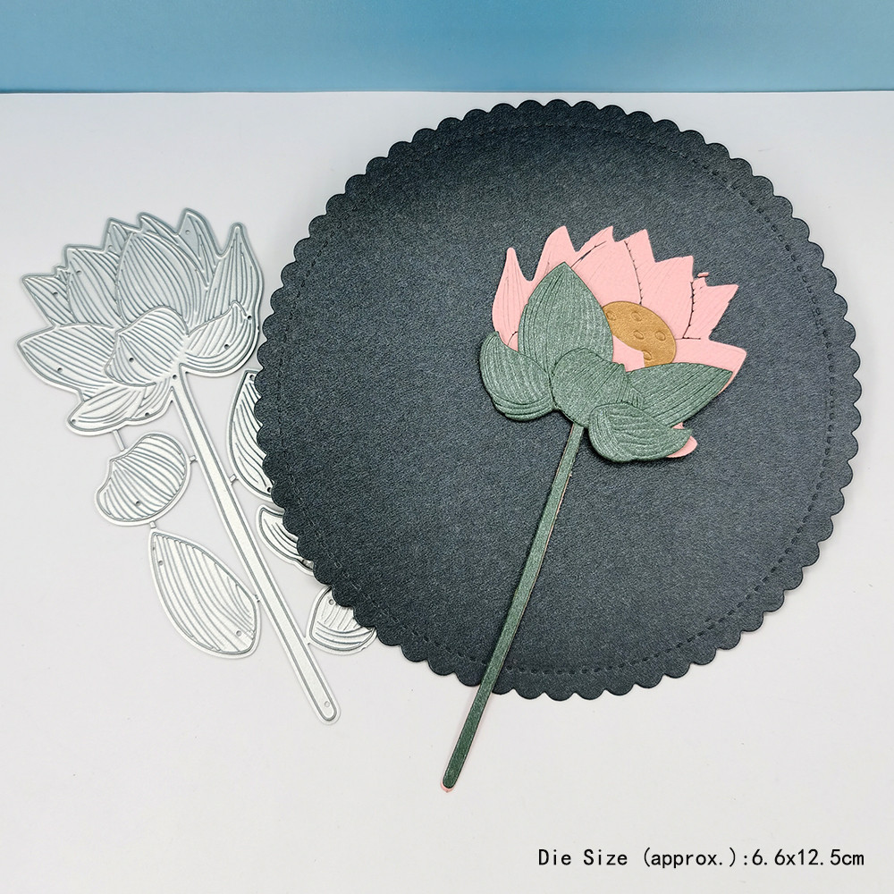 

Lotus Flower Metal Cutting Dies Scrapbooking Card Making Stencil Embossing Stamps And Slimline Dies Paper Craft