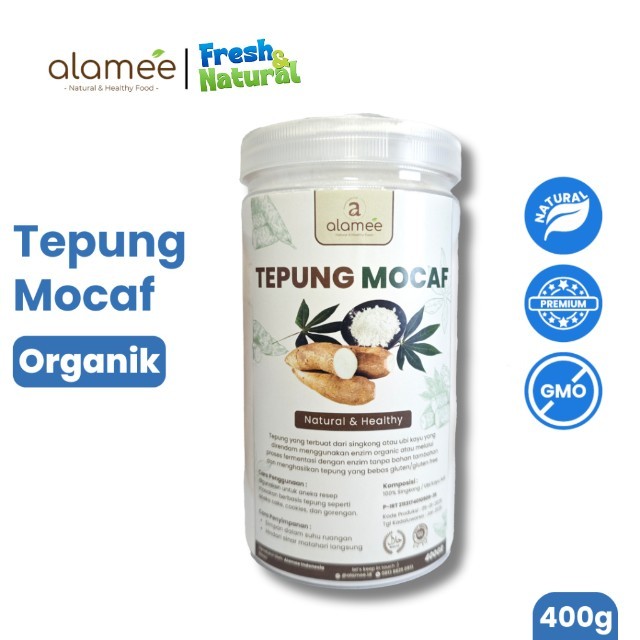 

ALAMEE Tepung Mocafine Gluten Free Tepung Singkong Sehat Rendah Gula High Fiber 400gr fresh and natural