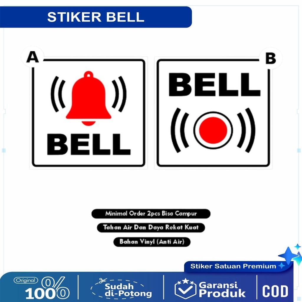 

Sticker bell rumah / sign sticker bell / stiker bell / bell rumah