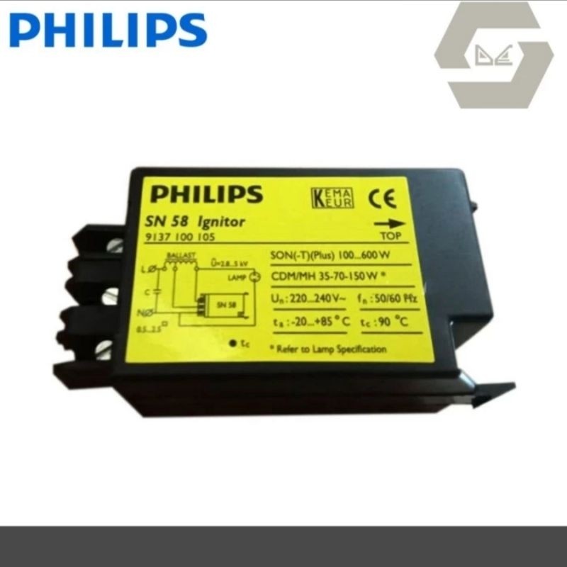 Ignitor Lampu SON SONT PHILIPS SN58 | SN 58 Kuning