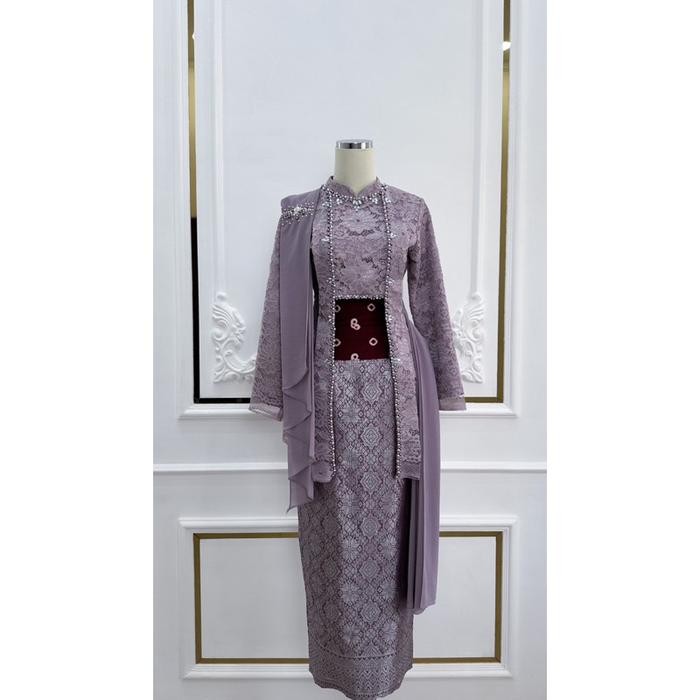 

(ADA JUMBO) Kebaya KutuBaru Modern Laksmi Series Kebaya Wisuda Lamaran Set KutuBaru Full Payet Tunangan Kondangan Terbaru 2024 - KEBAYA MAUVE, M