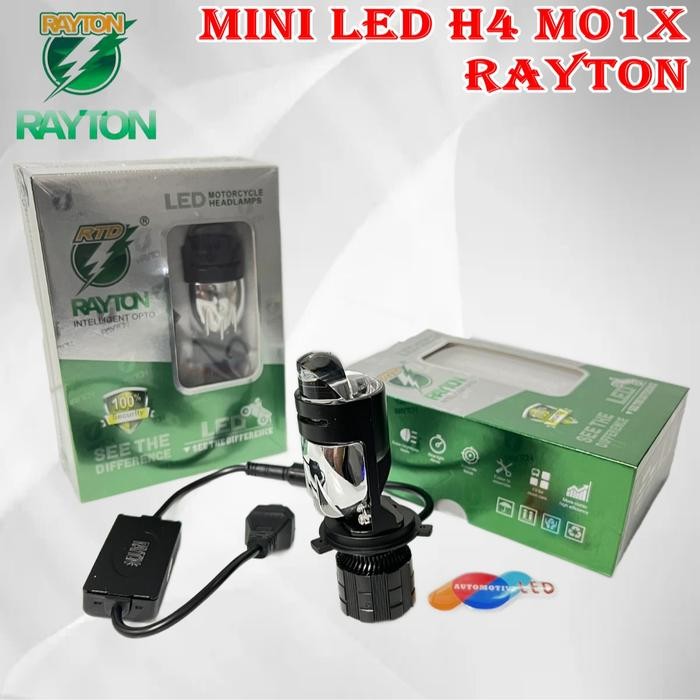 ORIGINAL LAMPU DEPAN H4 MINI LED RAYTON M01X H4 MINI BILED H4 PROJIE MOTOR MOBIL - M01X RAYTON