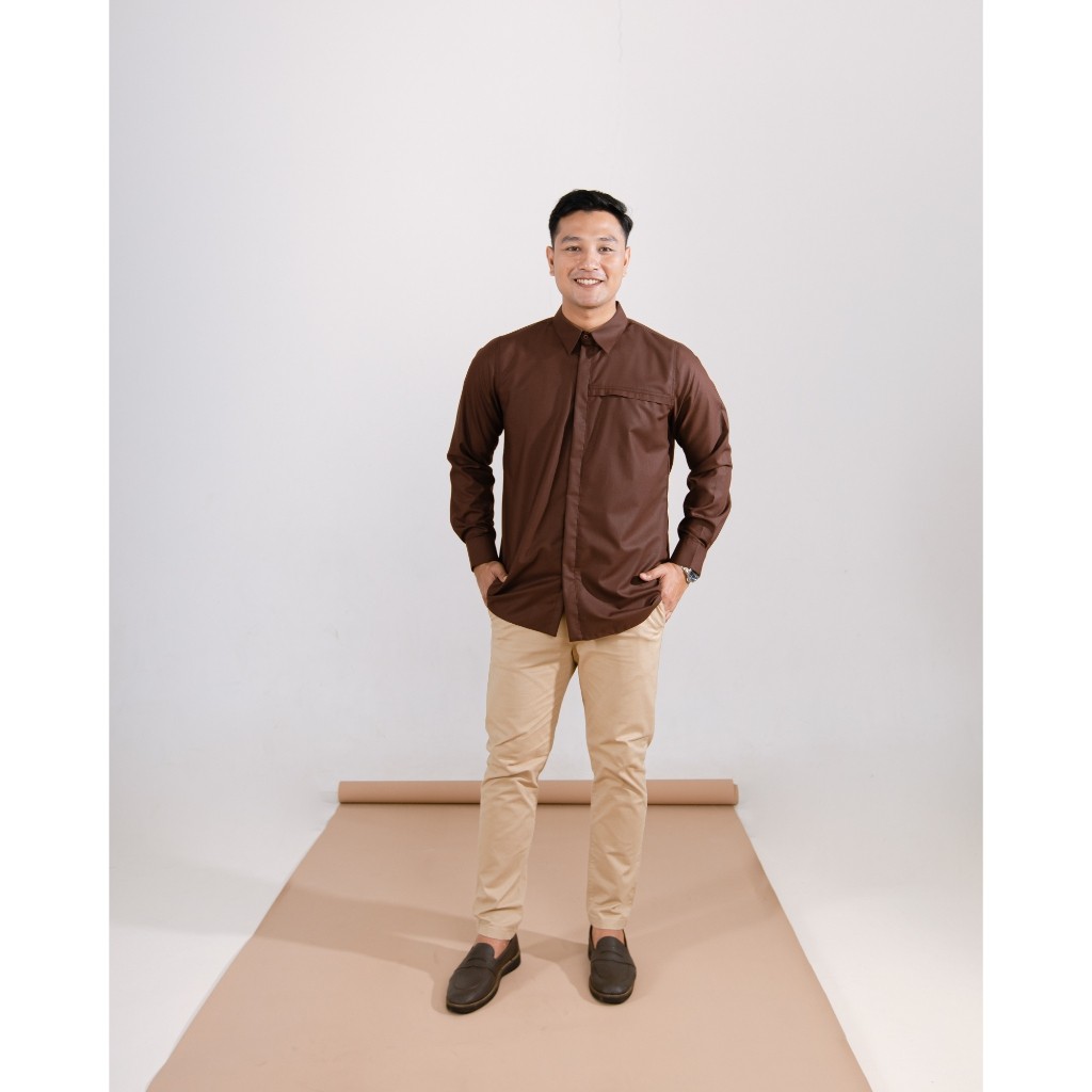 Lavatera Man Shirt Lengan Panjang  | Zysku Xena | Sarimbit Kemeja Koko Pria polos