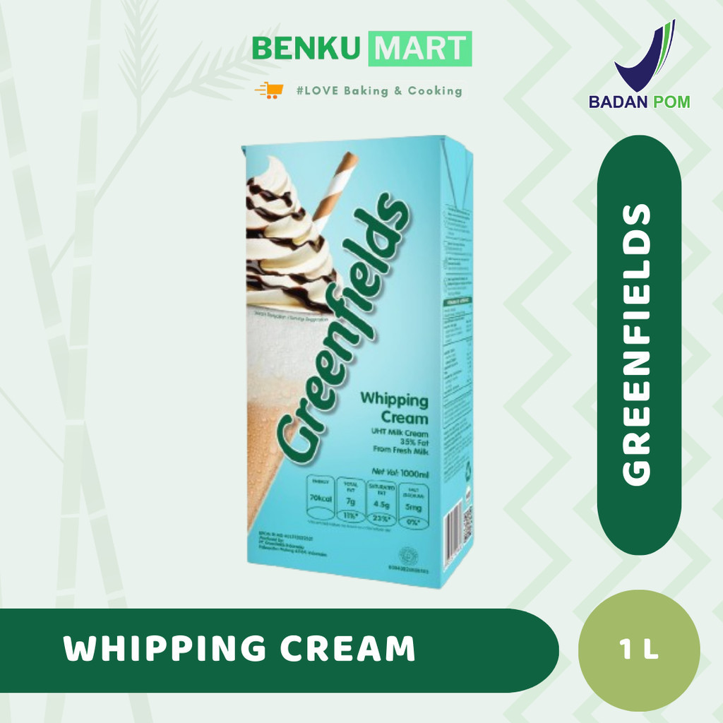 

Whipping Cream Greenfields 1 Liter Tekstur Stabil