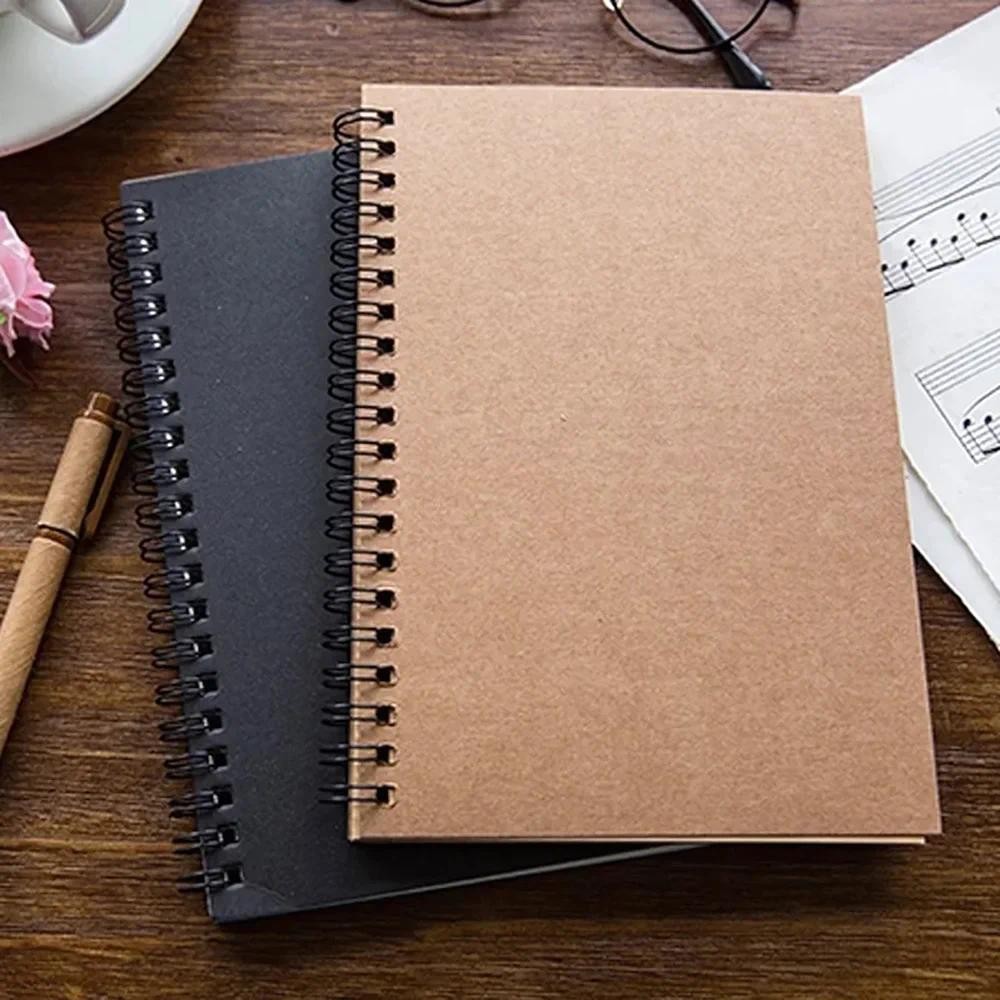 

STONEGO 100-Page Kraft Paper Sketchbook - Soft Cover, Wire Bound, Unlined, Perfect for Sketching, Writing & Note