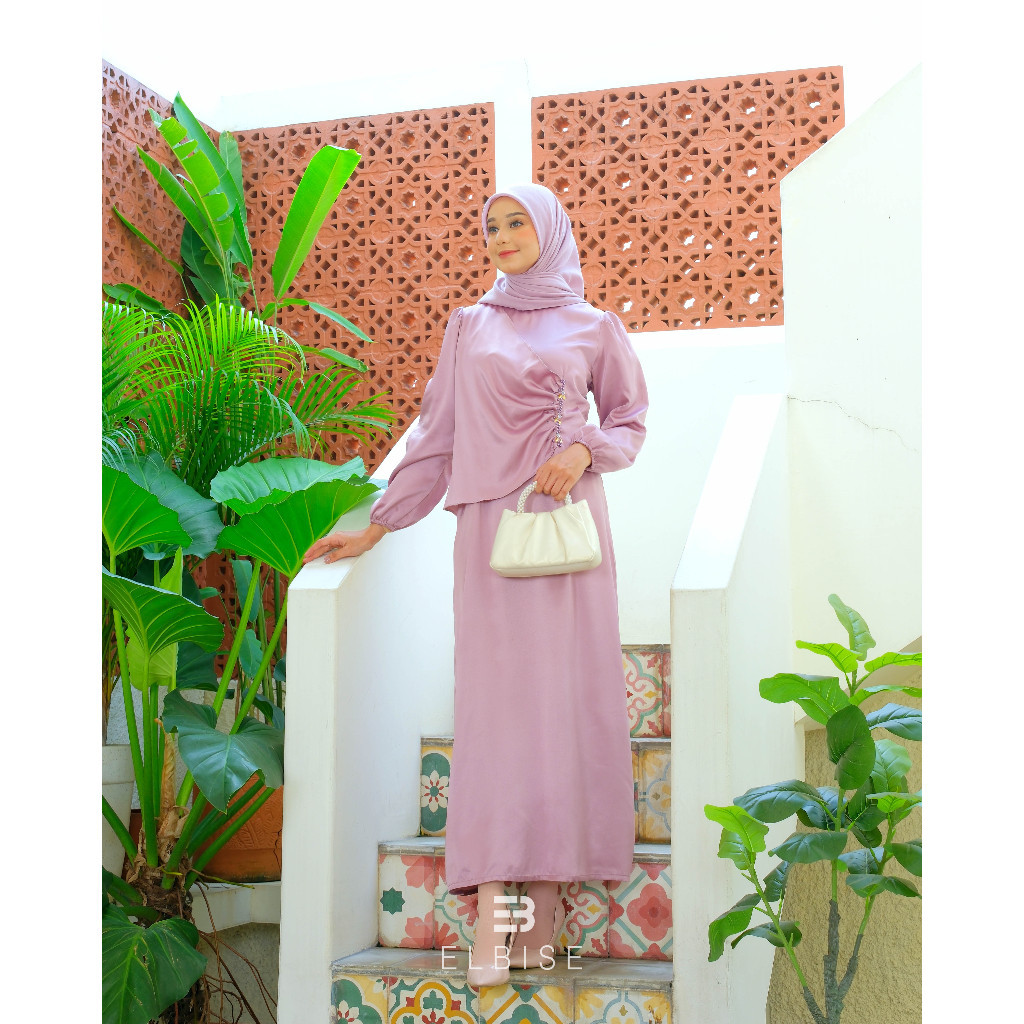 Wasima Dress Payet Pinggang Baju Kondangan Wisuda Satin Dress Bridesmaid Kekinian