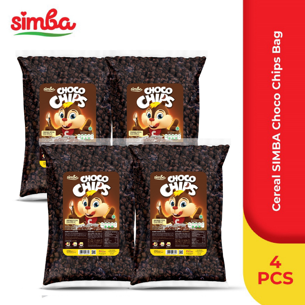 

Cereal SIMBA Choco Chips Bag 950gr - 4 pcs Lebih Hemat