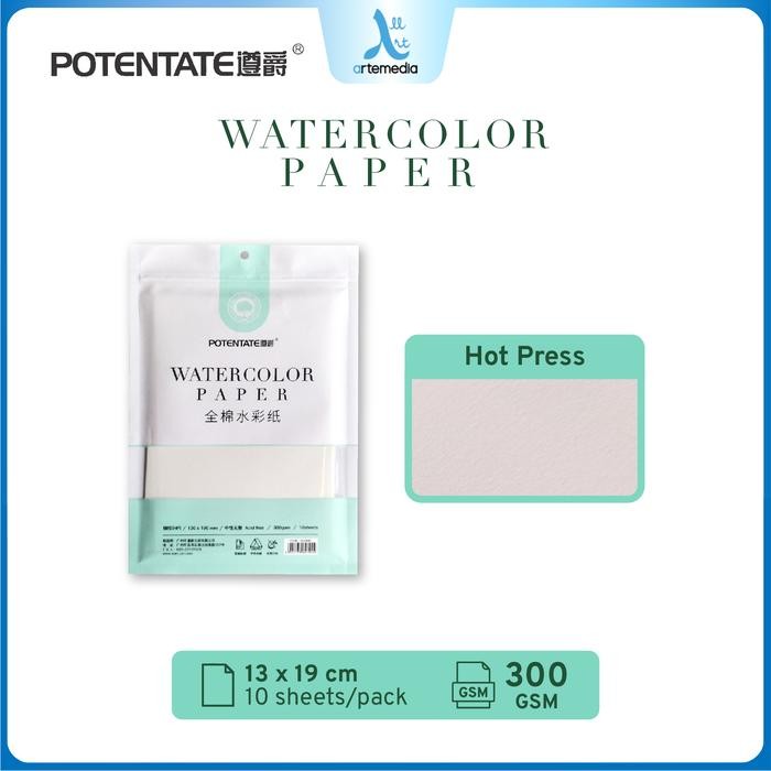 

TERLARIS! Potentate Watercolor Paper Cotton Sheet Set Kertas Cat Air - 13x19cm HP