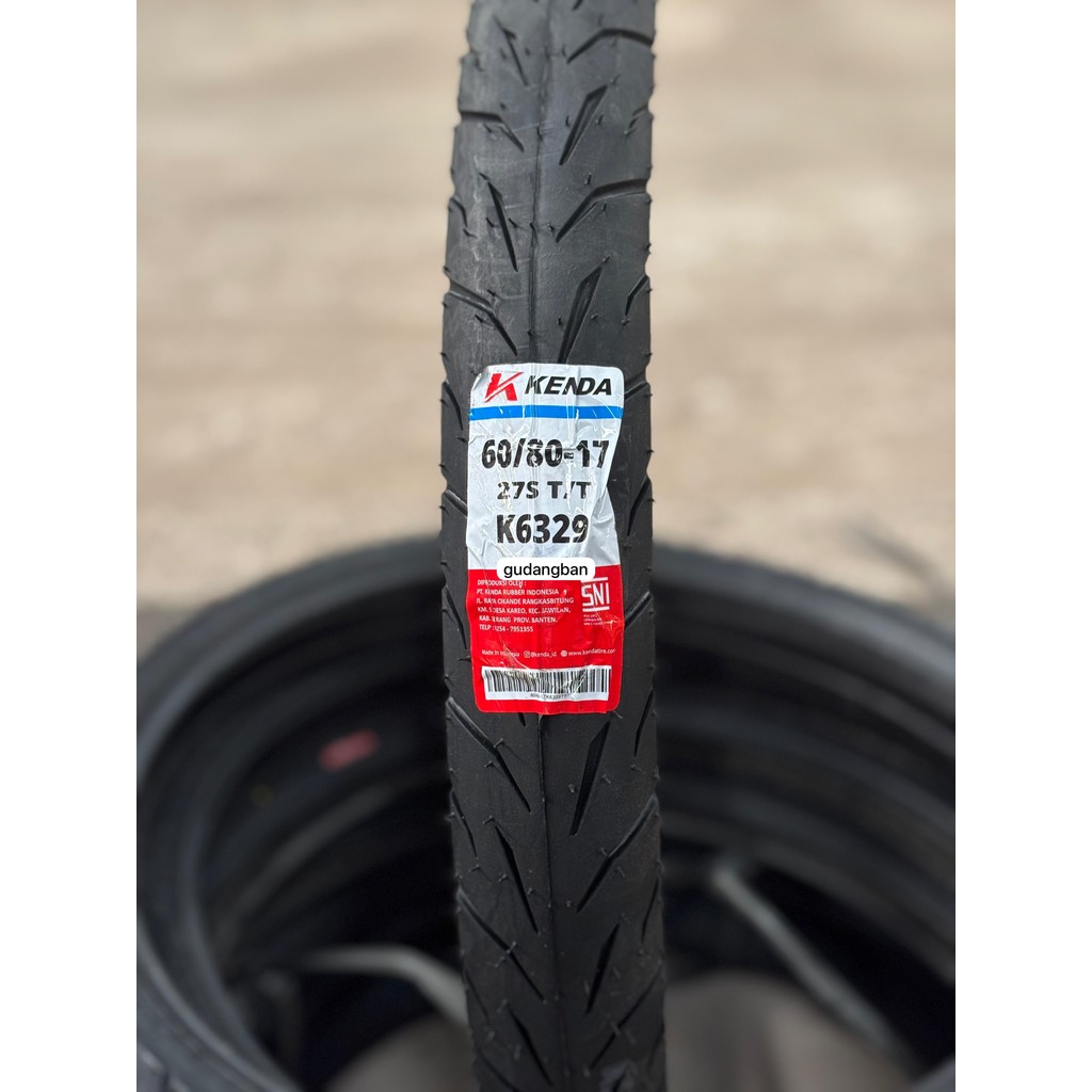 (JUMLAH BAN CEK VARIAN ) K6329 TUBETYPE ~ 60 80 17 & 60 80 17 KENDA Motor Bebek CACING SOFT COMPOUND