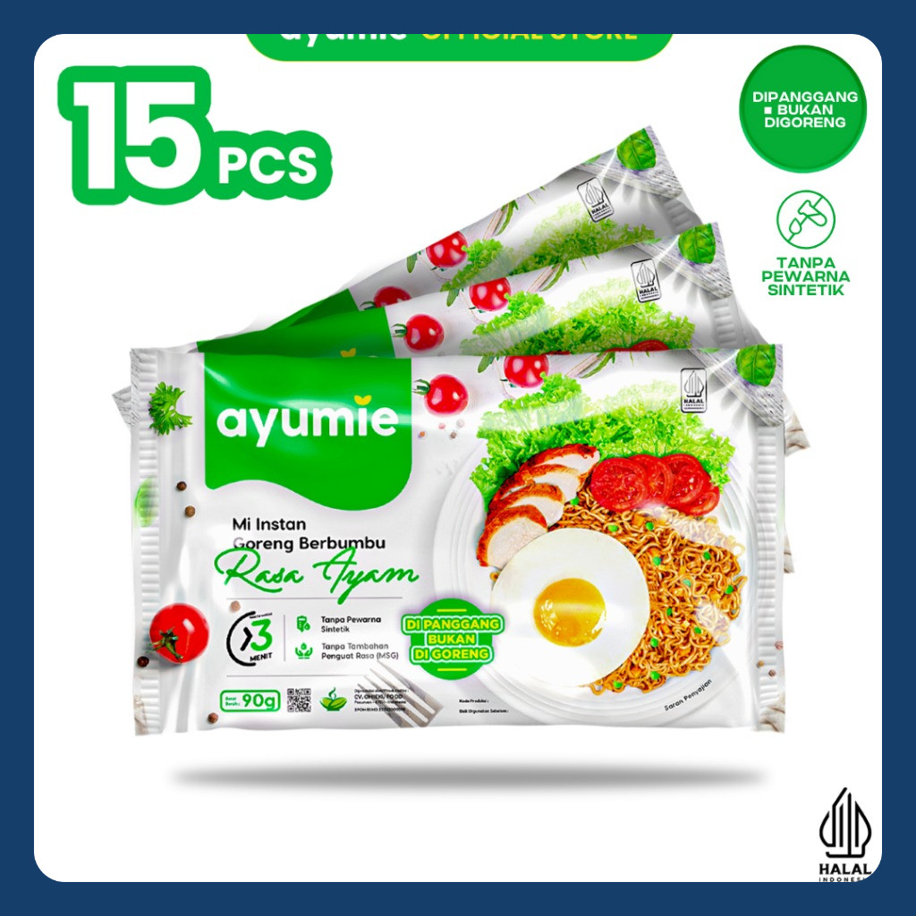 

Ayumie Mie Sehat Rasa Ayam - Isi 15 Pack (Aman Dengan Kemasan Kardus)