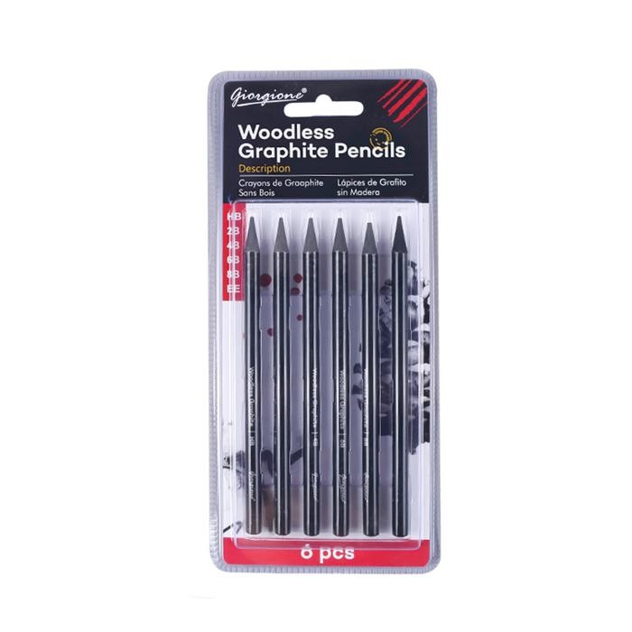 

COD Giorgione Pensil Grafit Pensil Berkarbonasi Graphite Pencil Charcoal Pencils G-WM3200 - 6pcs- Graphite