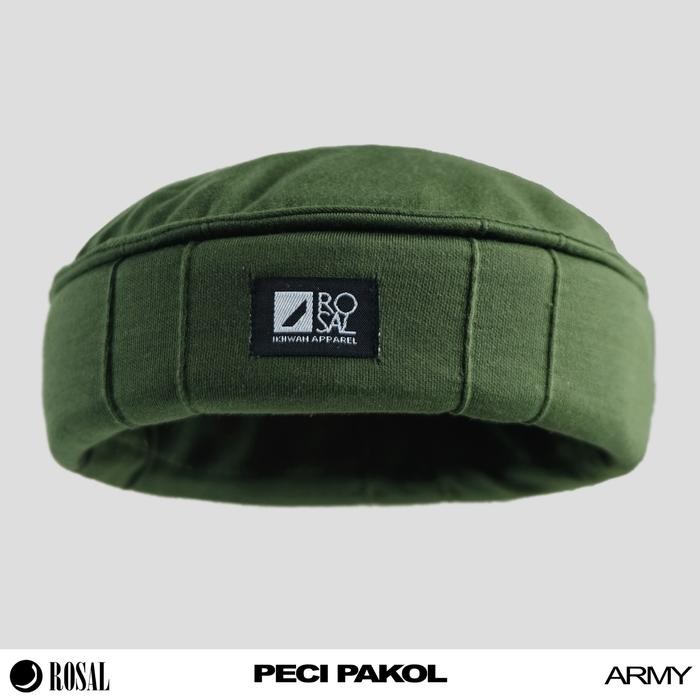 PECI PAKOL Sholat Shalat Afghan Kopiah Songkok ROSAL Original Asli - Army
