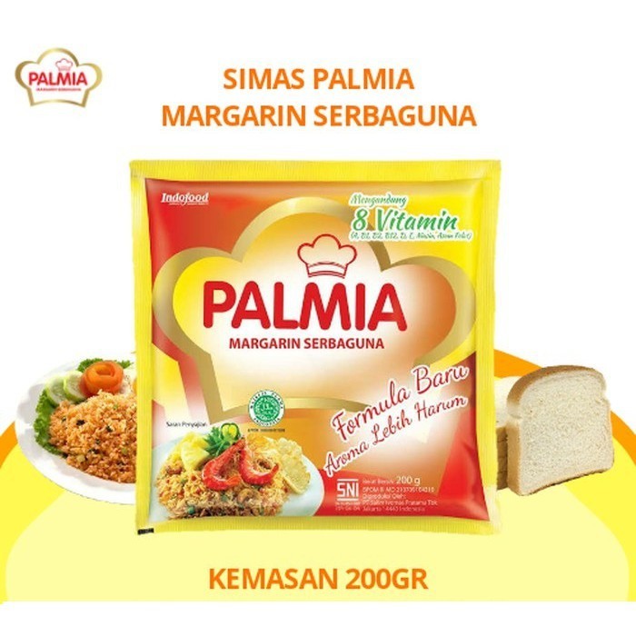 

Simas Palmia Margarine 200gr / Mentega Serbaguna 200gram (1 bks)