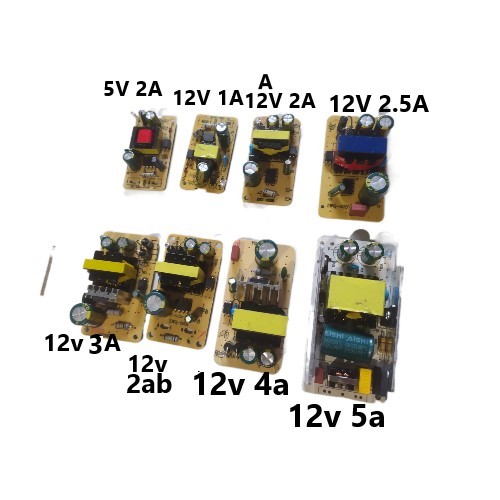 Adaptor 12V 5A / 12V 4A / 12V 3A / 12V 2.5A / 12V 2A / 12V 1A/ 5V 2A switching modul berkualitas rea