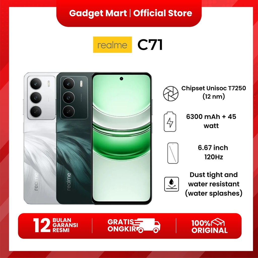 Realme C71 4/128GB - Garansi Resmi