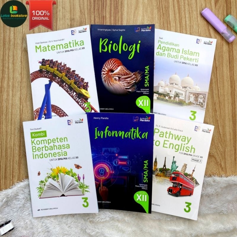 

Seri Buku SMA Kelas 12 - Penerbit Erlangga - Kurikulum Merdeka - Matematika/Pancasila/Inggris/Fisika/Kimia - Original