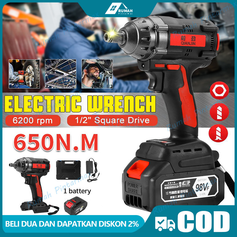 Cordless Impact wrench impact makita impact wrench makita 2 baterai cordless mesin pembuka baut ban 