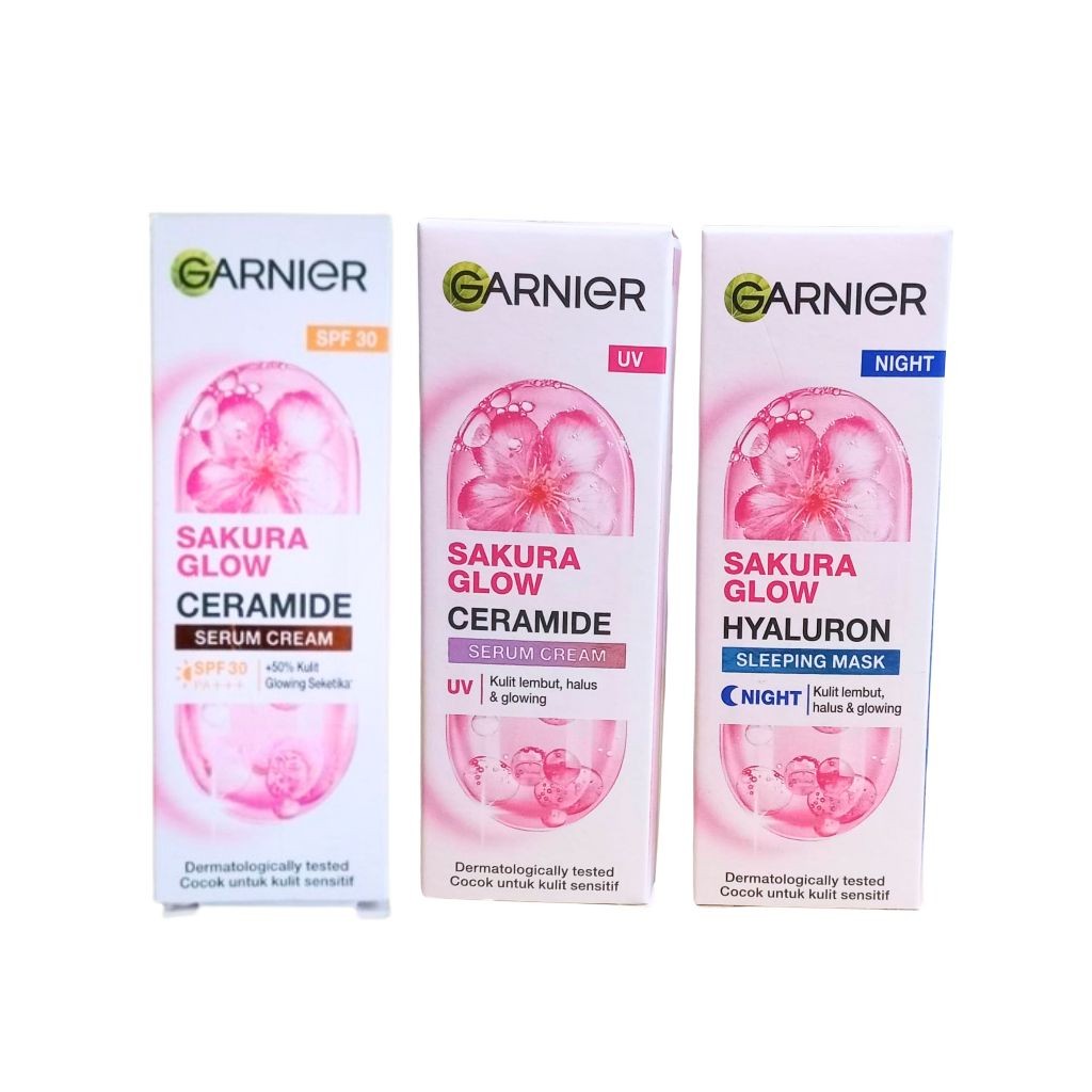 GARNIER Sakura Glow Cream 20 ml - Krim Pelembab Siang dan Malam - ABO
