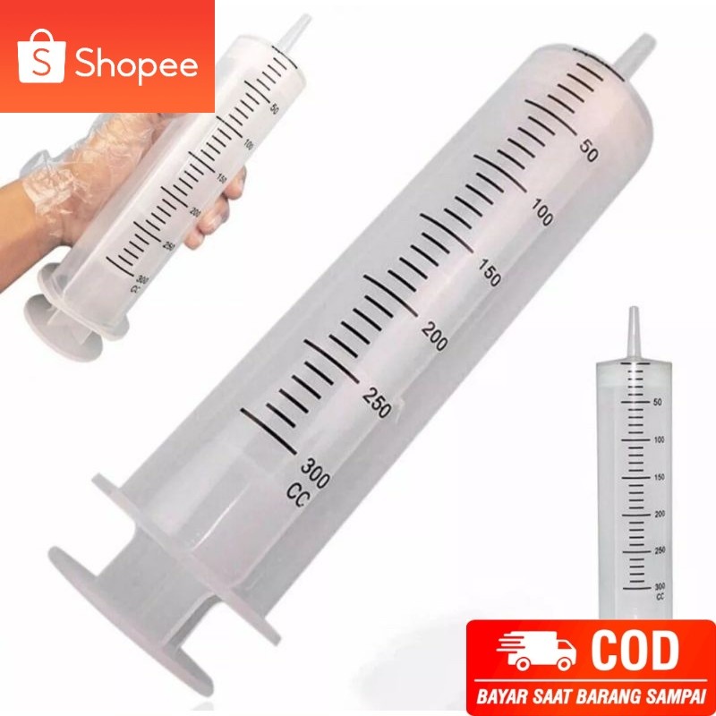 [KJ] Suntikan jumbo Spet besar 300ml penakar hidroponik spuit Syringe selang jarum Suntikan BESAR 20
