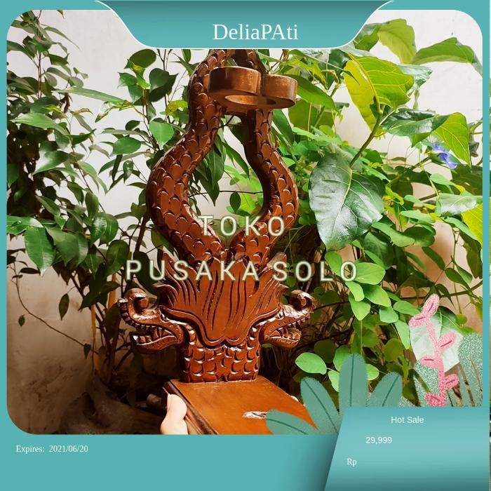 JAGRAK KERIS NAGA KEMBAR KAYU JATI ALASAN ISTIMEWA KYS12