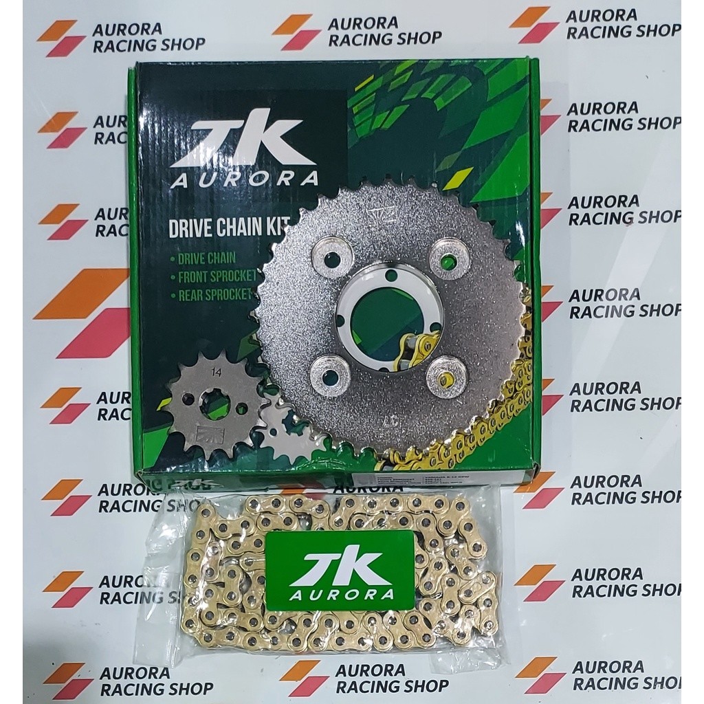 TK AURORA GEAR SET REVO ABSOLUTE / BLADE & RANTAI 428H GOLD