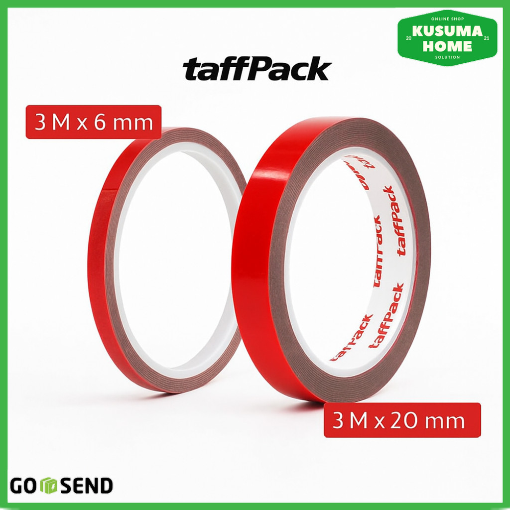 

Lakban Double Tape Akrilik Kuat Anti Air Panas Perekat Dinding Tanpa Paku Serbaguna 3M Ukuran 6mm 20mm