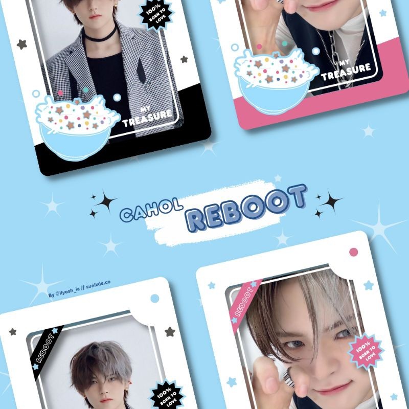 CAHOL REBOOT TREASURE double side card holder photocard pc lucu akrilik acrylic acrylyc album sealed