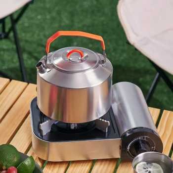 

ORIGINAL TaffSPORT Teko Camping Outdoor Teapot Kettle Stainless Steel 0.95L - HWSH1.5