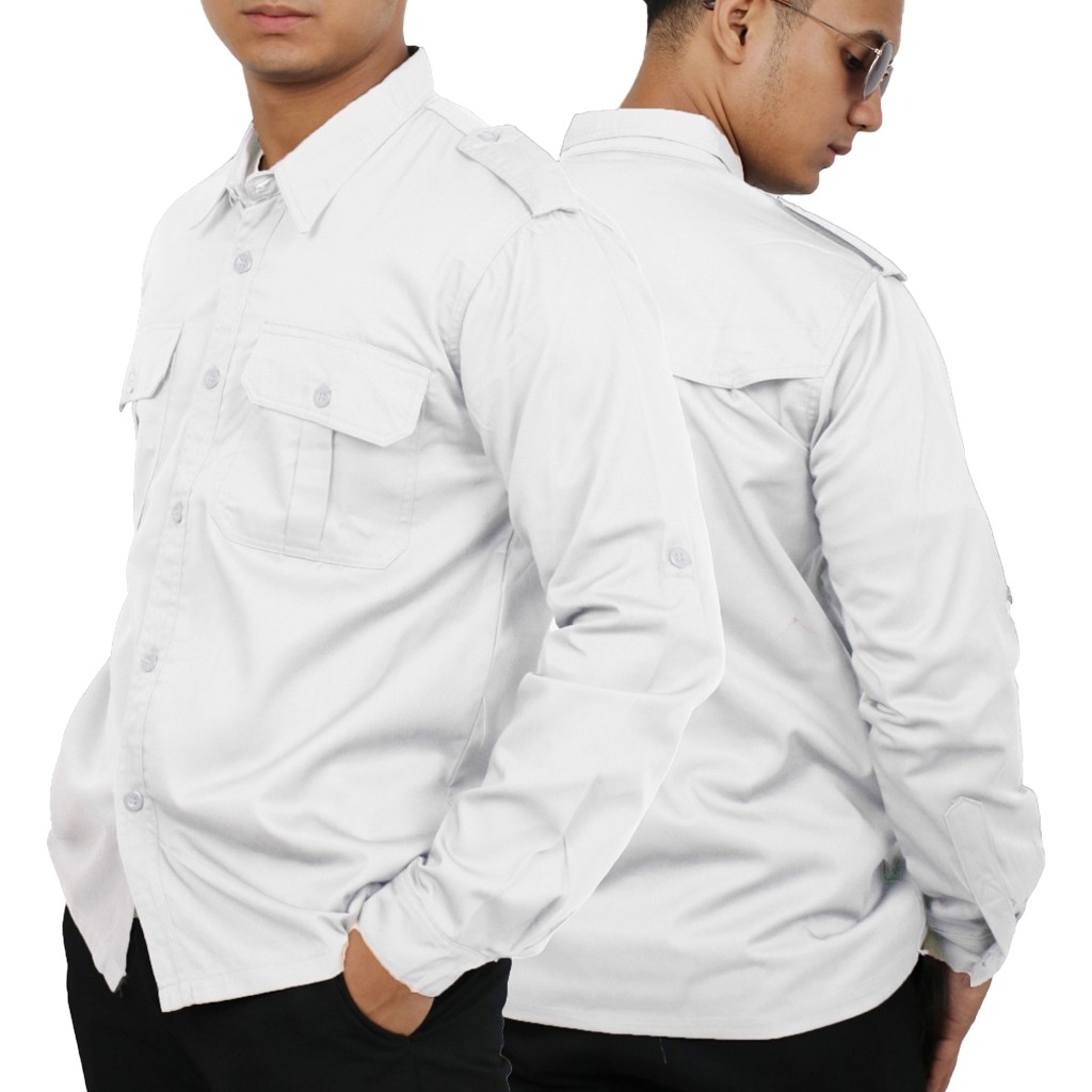 Baju Pdh Putih Pria Kemeja Dinas Putih Pria Lengan Panjang Seragam PNS Putih Pria Baju Pns Pemda
