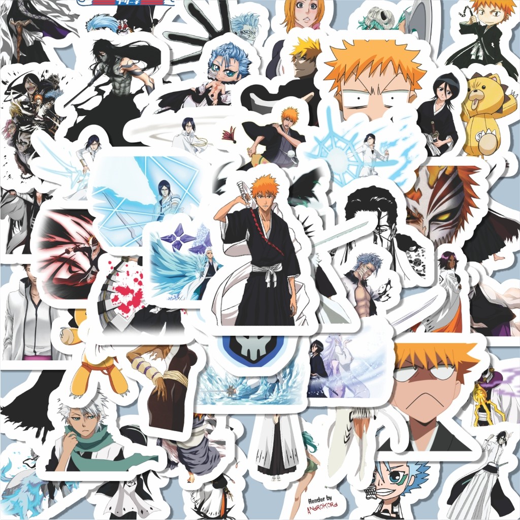 

100PCS Lucu Sticker Anime Bleach Stiker Aesthetic Stiker Anti Air Stikers Berperekat Waterproof sticker decal buat Motor Helm Buku Journal Koper Casing HP Laptop Botol Minum Hadiah anak