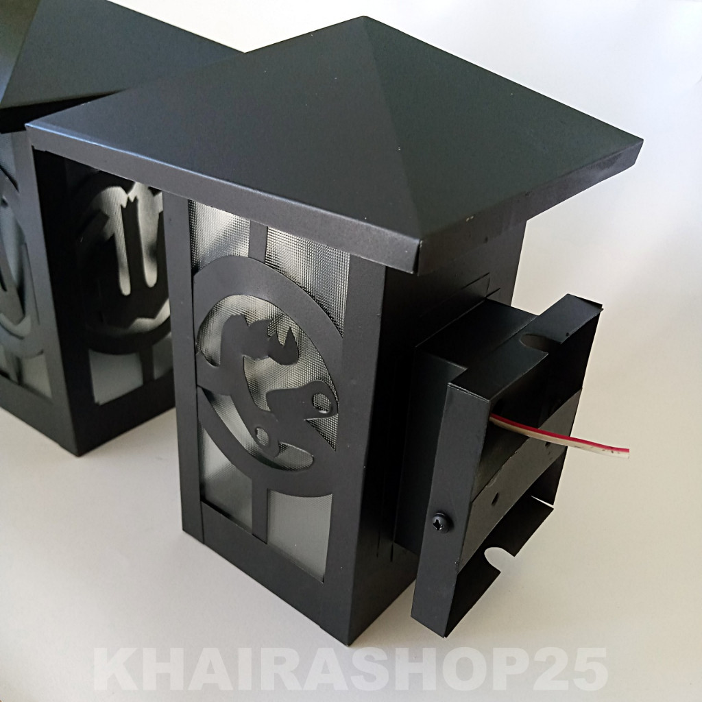 Lampu tempel dinding teras rumah lafadz Allah Muhammad outdor minimalis