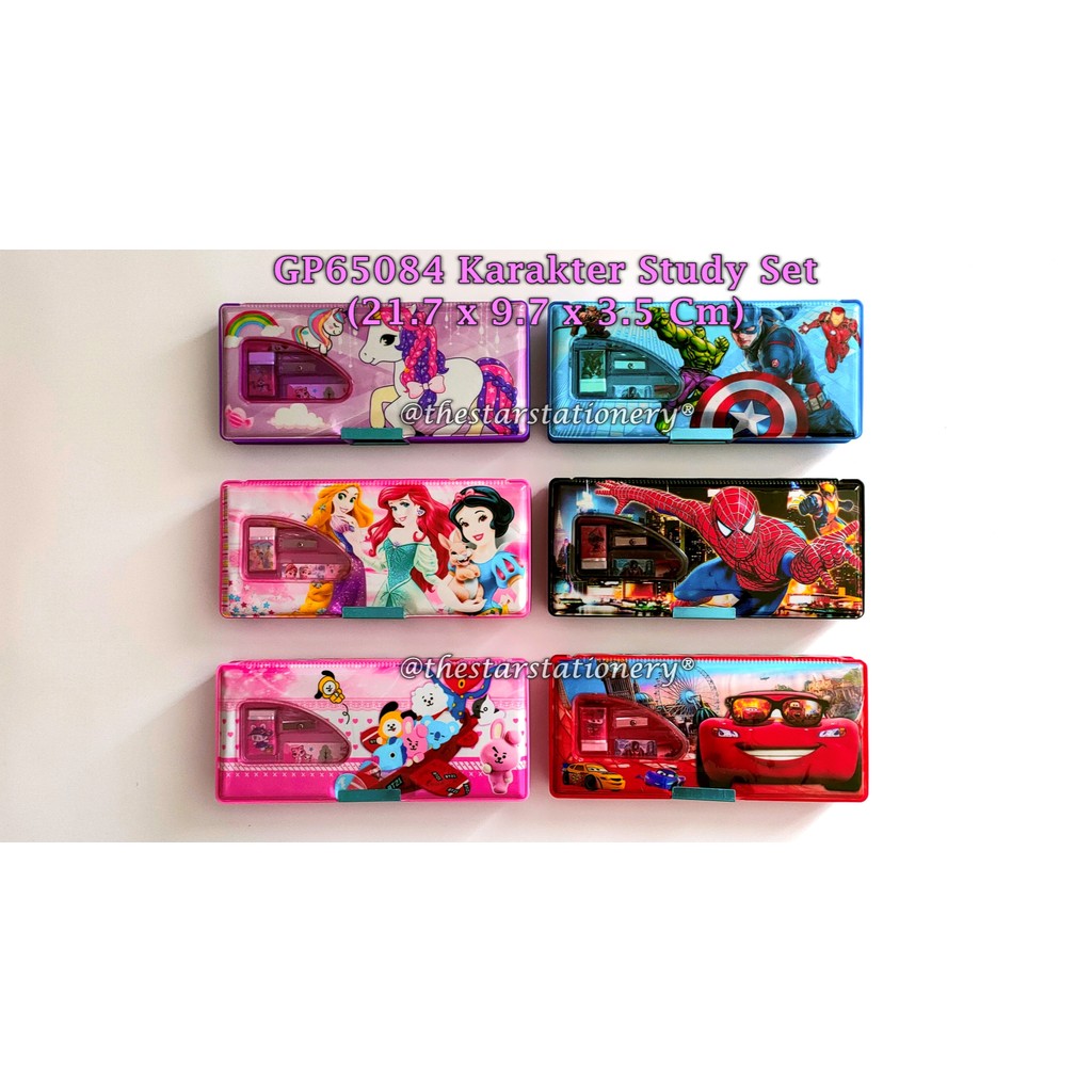 

(1 Biji) Kotak Pensil Magnet Study Set Mika 21.7*9.7*3.5 Cm / Kotak Pensil Magnet GXIMP GP65084