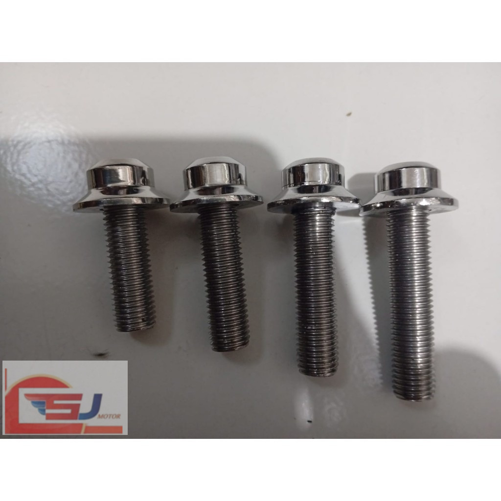Baut 14 / M10 , Baut L Monel Payung Ring 22 mm Stainles Stanles Baut 14 / M10 X 30 , M10 X 35 , M10 
