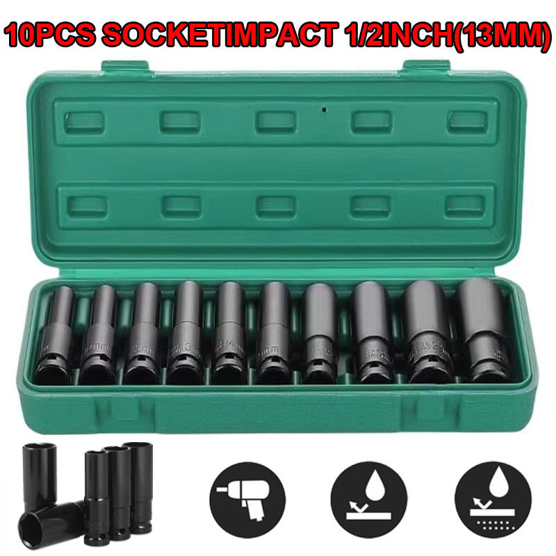 MATA Socket Panjang 1/2‘’ 8-24mm Impact Kunci Socket/Kunci shock Impact socket set/Impact sock impac