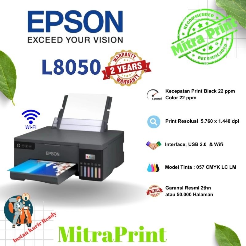 Printer Epson L8050 Wireless Photo Printer Garansi Resmi
