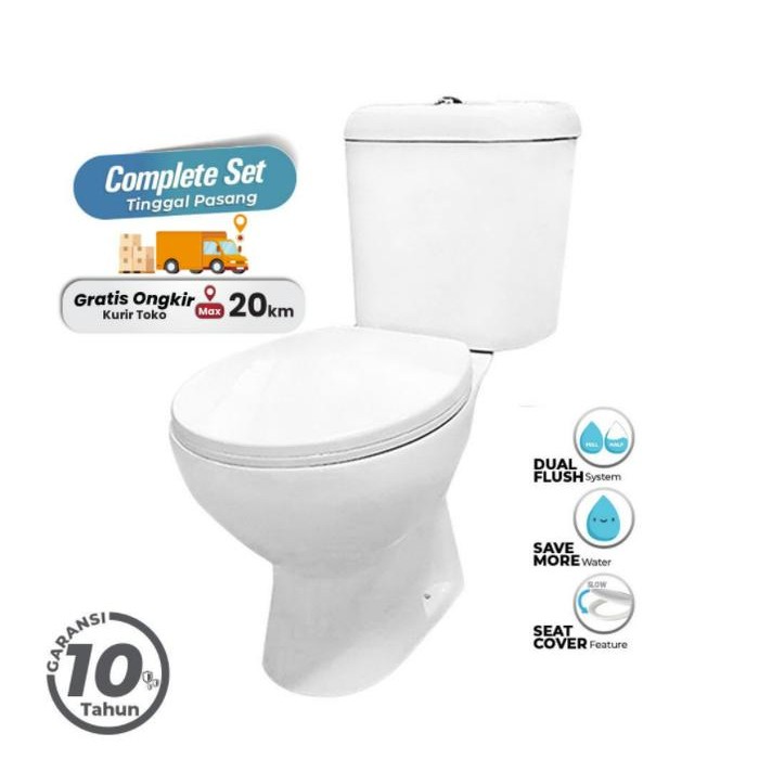 Oulu Closet Duduk Washdown M638 Dual Flush