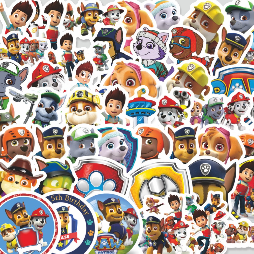 

Stiker Cutting Pack Sticker Kartun Paw Patrol Sticker Isi 100Pcs Series Aesthetic Lucu Keren Untuk Koper Bahan Vynil