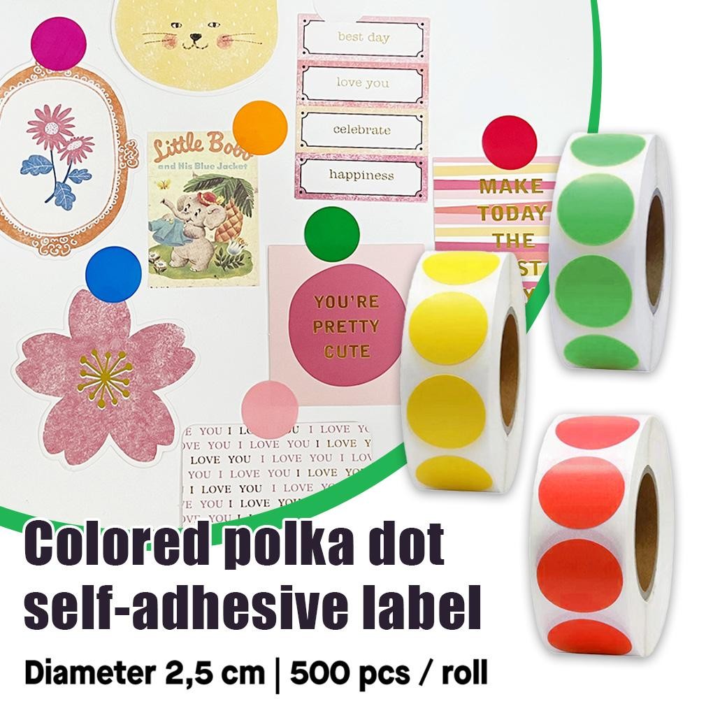 

Label Thermal Stiker Bundar Diameter 2.5 cm Stiker Print Thermal Bundar Warna 500pcs/roll