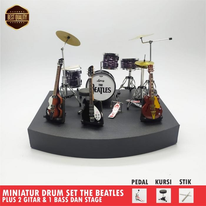 miniatur drum the beatles hiasan dinding the beatles koleksi beatles