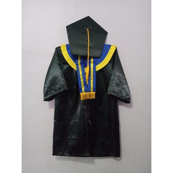 BROMSUNSHOP  Hitam Baju Toga Wisuda Anak/Tk Ukuran S-XL