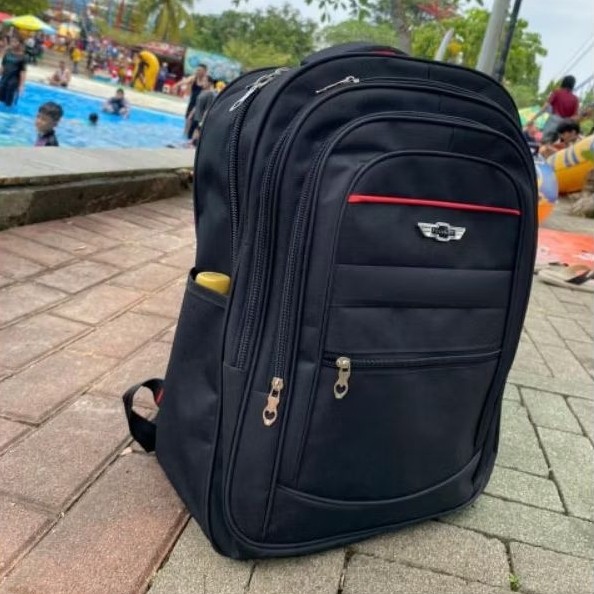 Tas ransel polo murah tas pundak backpack tas 4 resleting