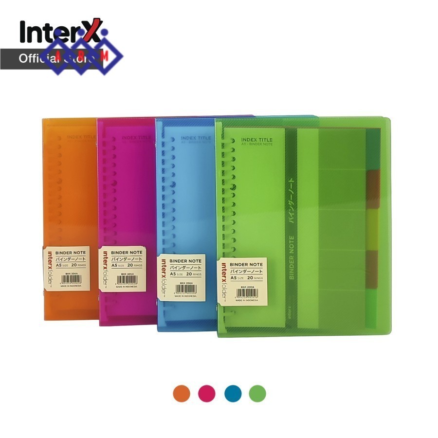 

Binder Note A5 TRANSPARANT Inter X Ring Plastik Inter-X ++ Best Seller