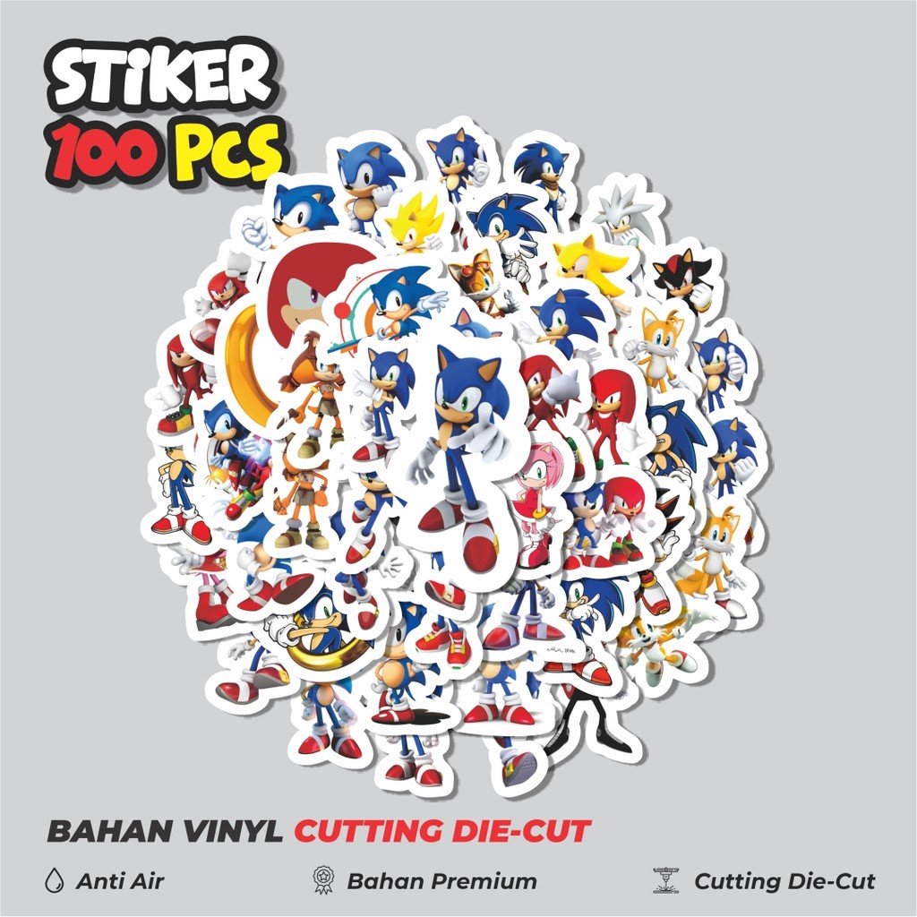 

Terbaru! 50 pcs Sticker Kartun Sonic the Hedgehog Sticker Dekorasi Lucu Kreatif untuk Notebook, Skateboard, HP